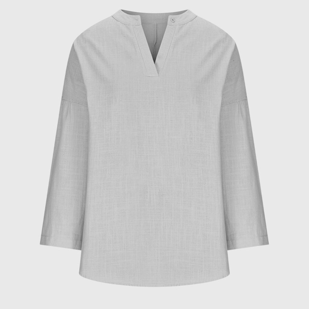 Jesie-London Bethany women's loose fit long sleeve casual top, shown in a relaxed fit with soft fabric and simple design.