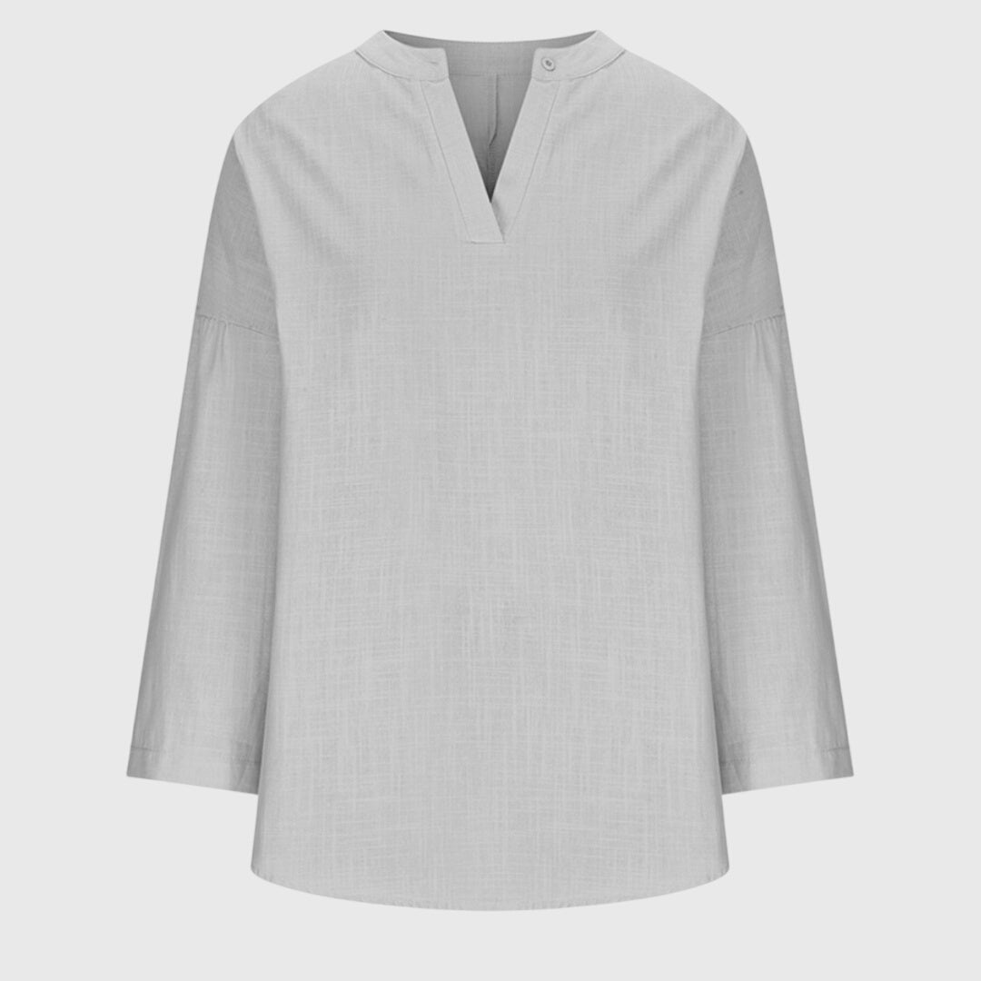 Jesie-London Bethany women's loose fit long sleeve casual top, shown in a relaxed fit with soft fabric and simple design.