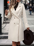 Women’s double-breasted long coat by Jesie-London, elegant Elizabeth style with tailored fit and classic design.