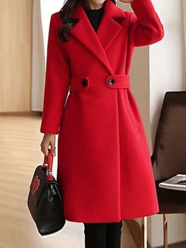 Women’s long formal trench coat by Jesie-London, elegant design with tailored fit and classic collar, shown in a neutral color.