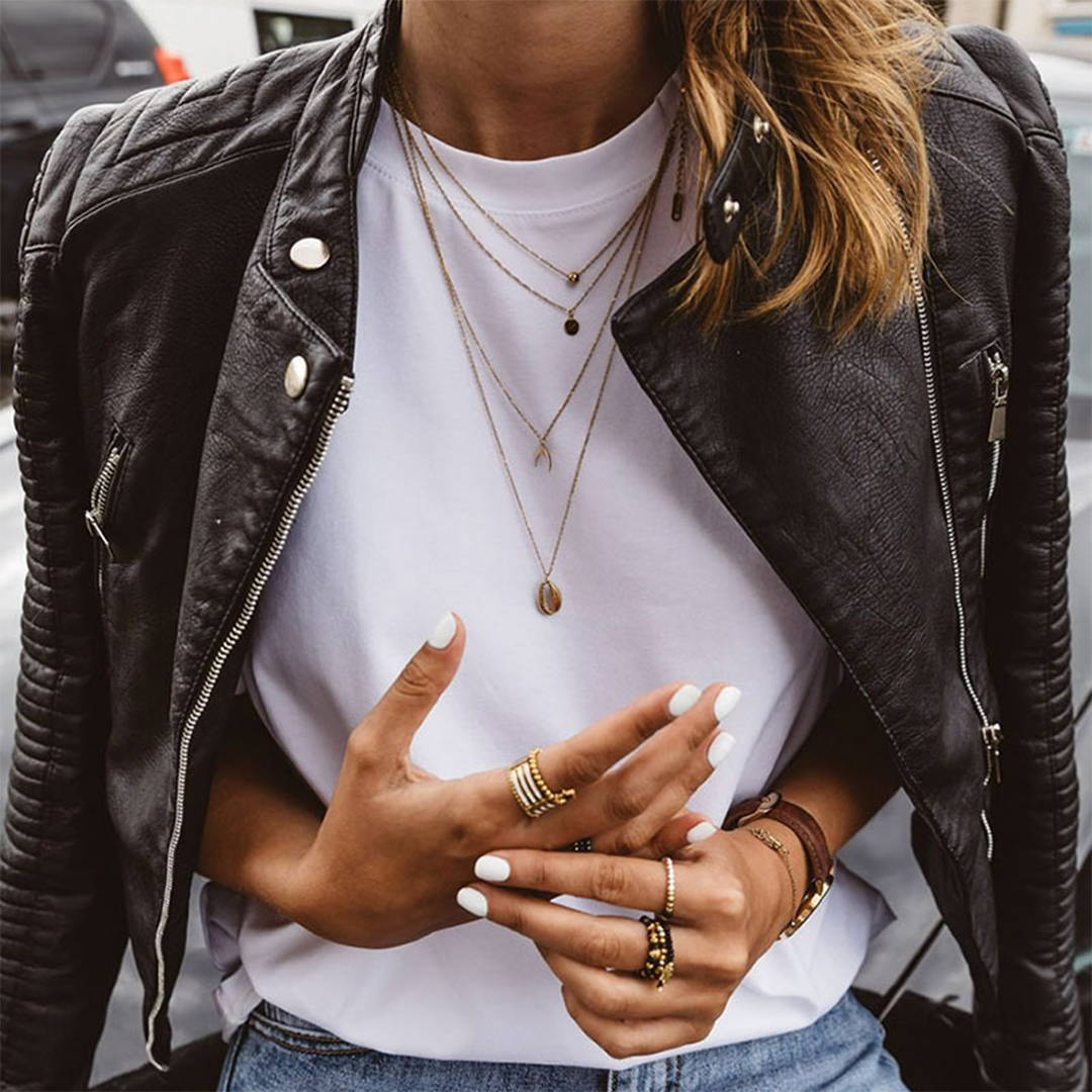 Women’s stylish Jesie-London Mia biker jacket in black leather, featuring modern design and silver zipper details.