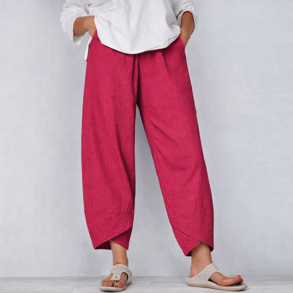 Women’s wide-leg casual cropped pants by Jesie-London, featuring a relaxed fit and comfortable style.