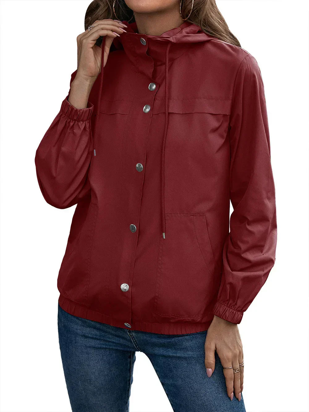 Gabriella women's hooded fashion walking coat by Jesie-London, shown in a stylish design with a hood and tailored fit.