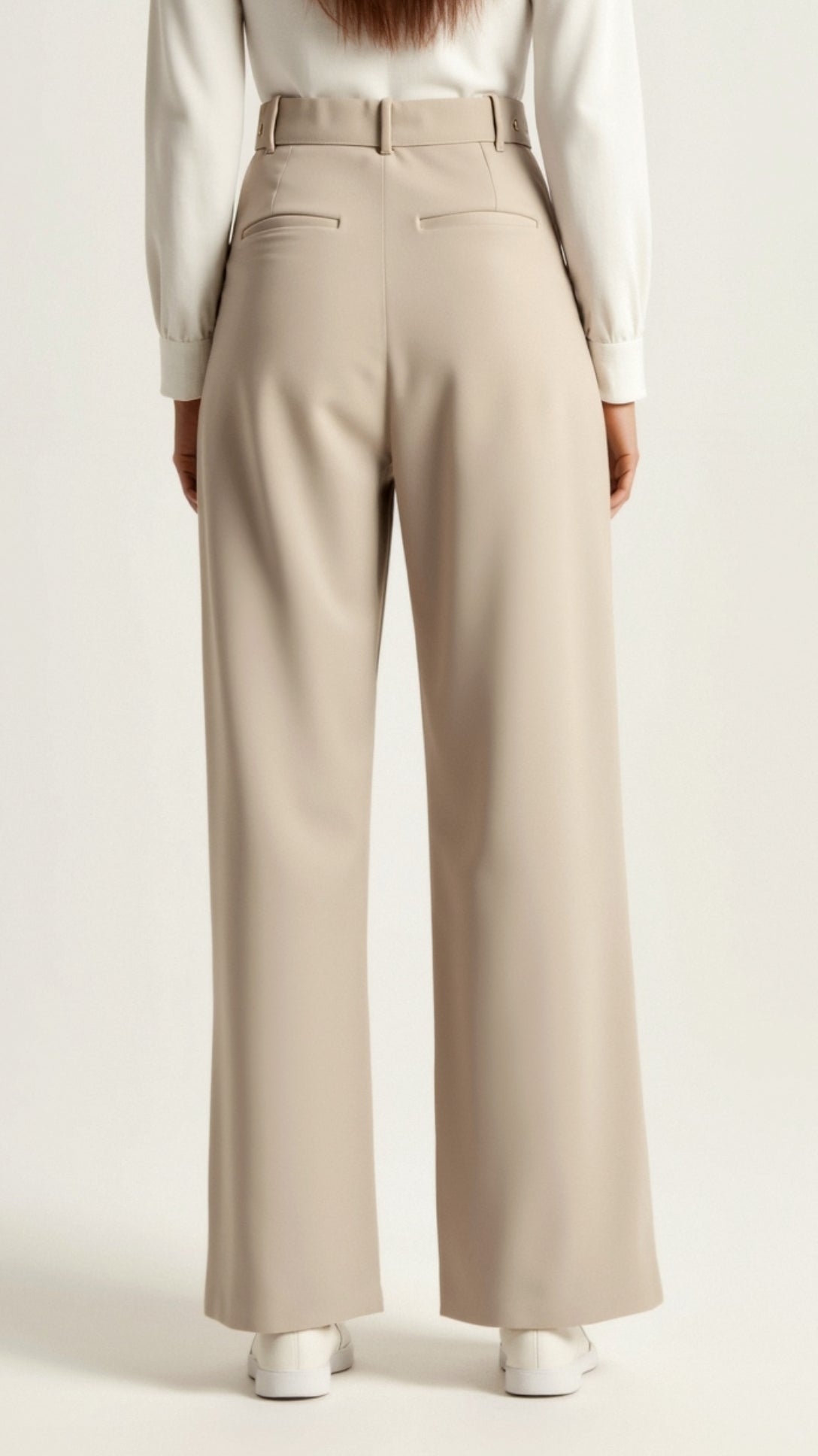 Jessica women's high-waist wide-leg trousers with pleated front, stylish spring pants by Jesie-London.