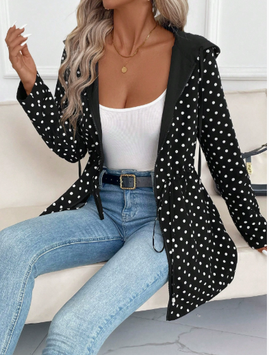 Women's leopard print zip-up hoodie jacket by Jesie-London, featuring a stylish leopard pattern and a front zipper.