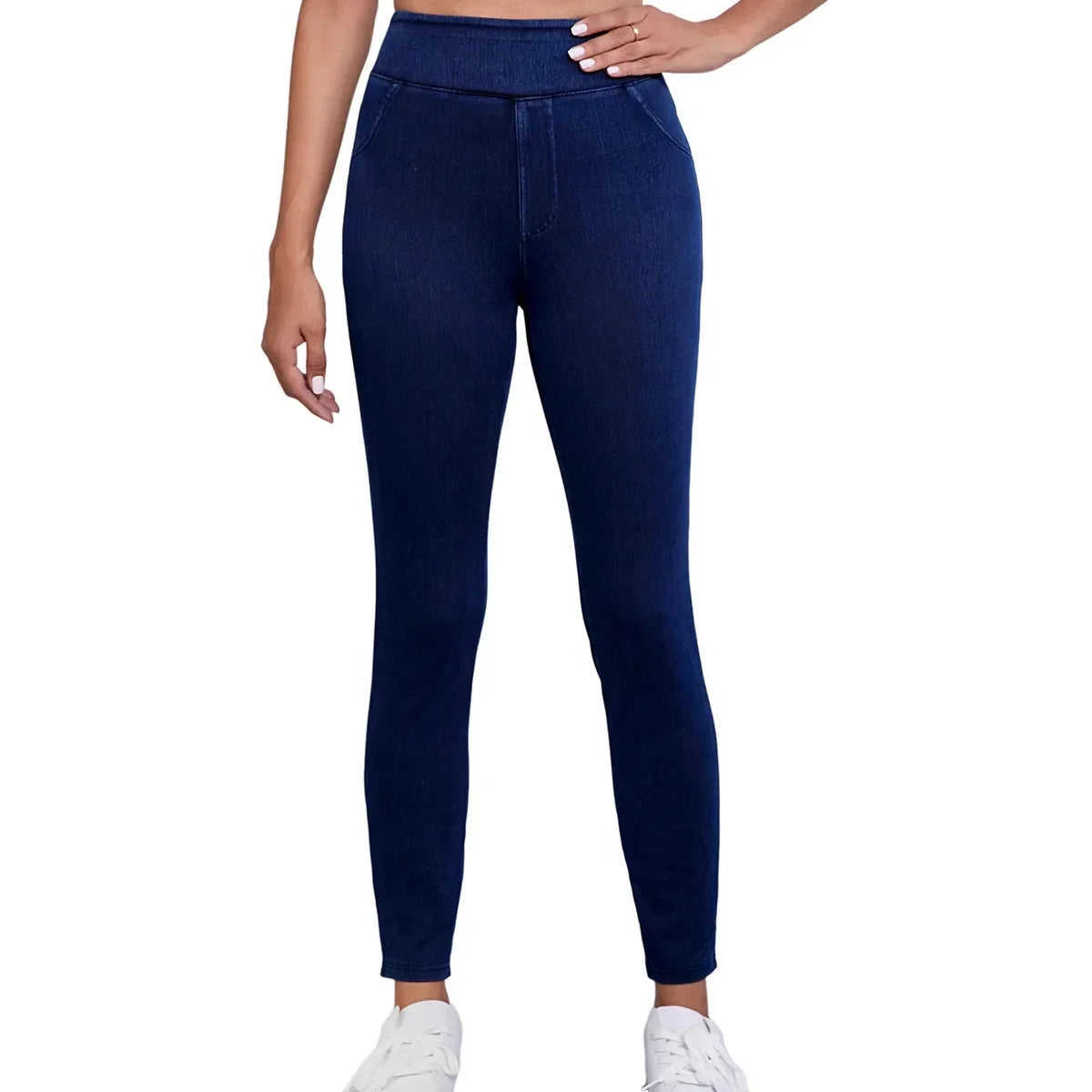 Women’s high-rise stretch skinny jeans by Jesie-London, slim fit, high-waisted denim pants with a sleek, fitted silhouette.