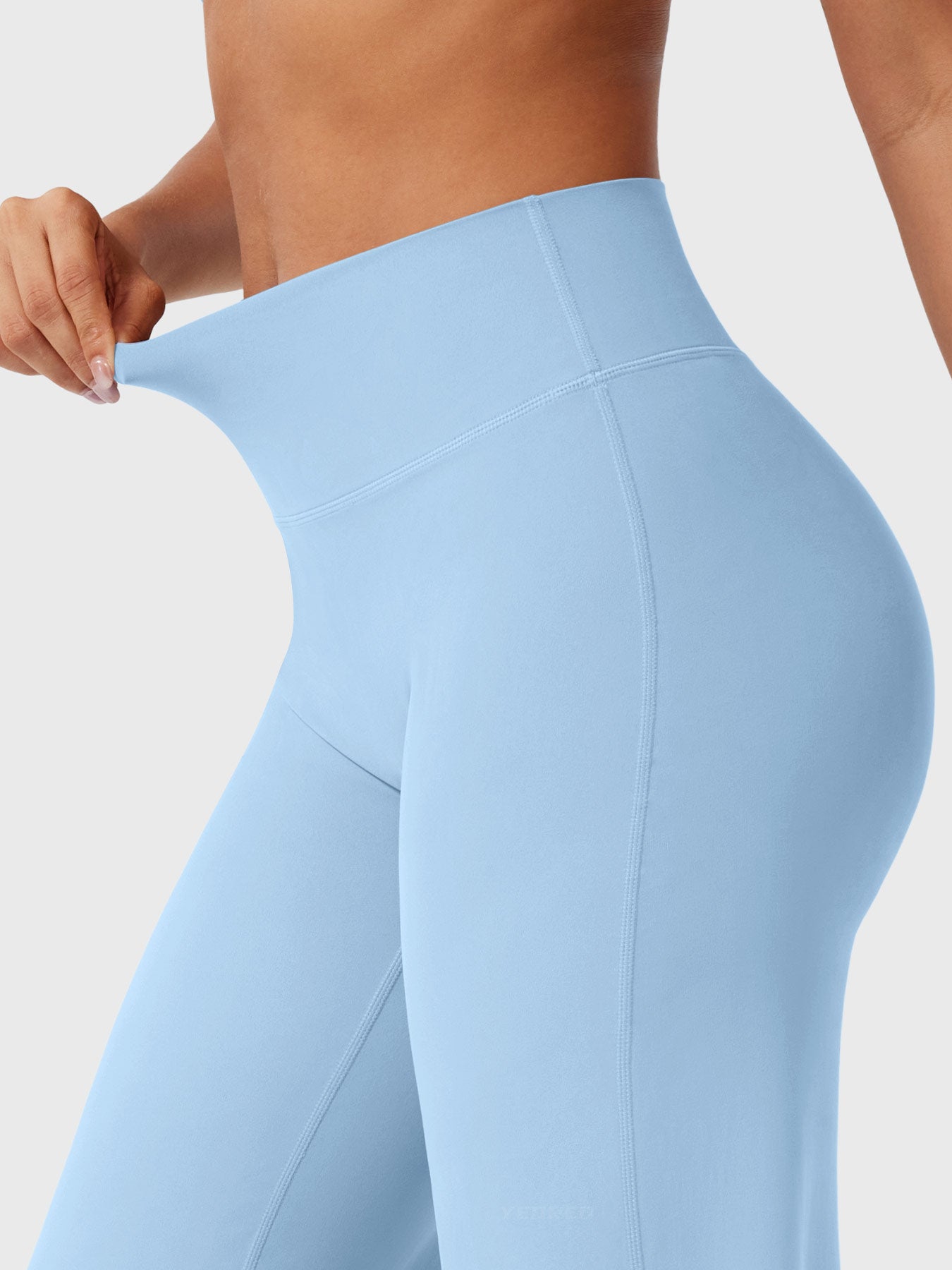 Air Blue women's high waist flared pants from Jesie-London, featuring a summer-ready, stylish flared design.