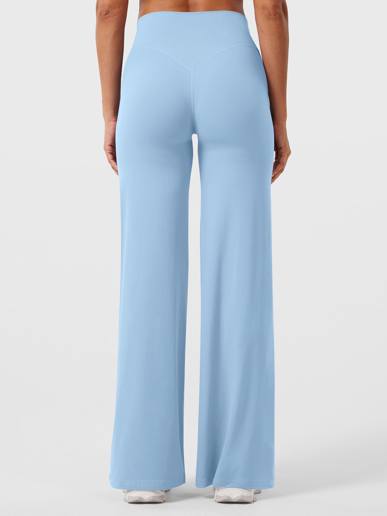 Air Blue high waist flared pants for women by Jesie-London, featuring a stylish summer design and comfortable fit.