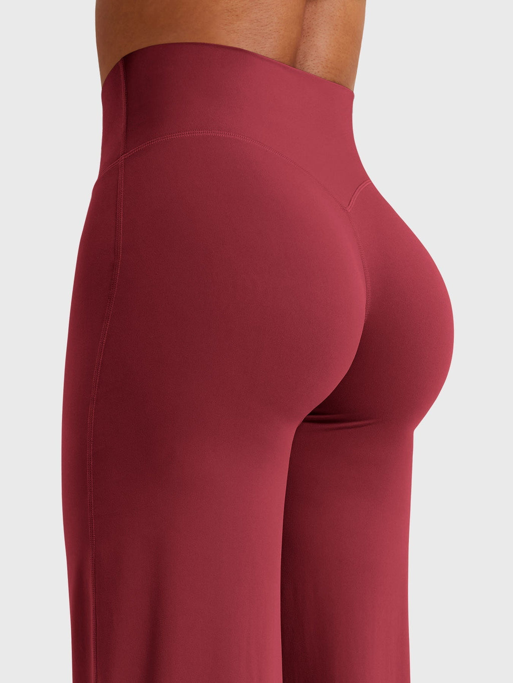 Women’s high waist flared summer pants by Jesie-London, featuring a vibrant anchor red color and relaxed fit.