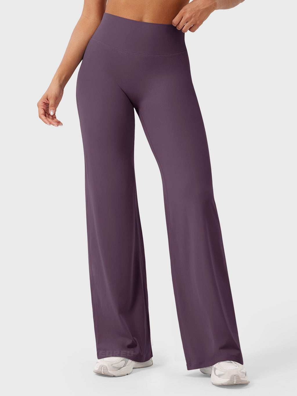 Blackberry purple women's high waist flared pants by Jesie-London, featuring a summer-ready, stylish silhouette.
