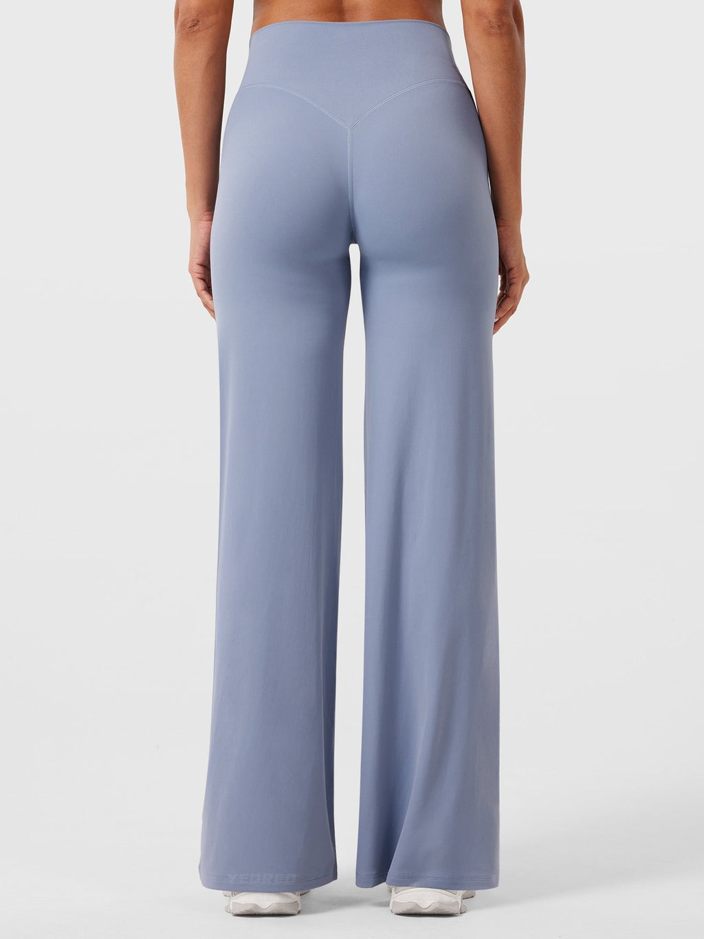 Millie women's summer high waist flared pants in haze blue, stylish and comfortable Jesie-London fashion for women.