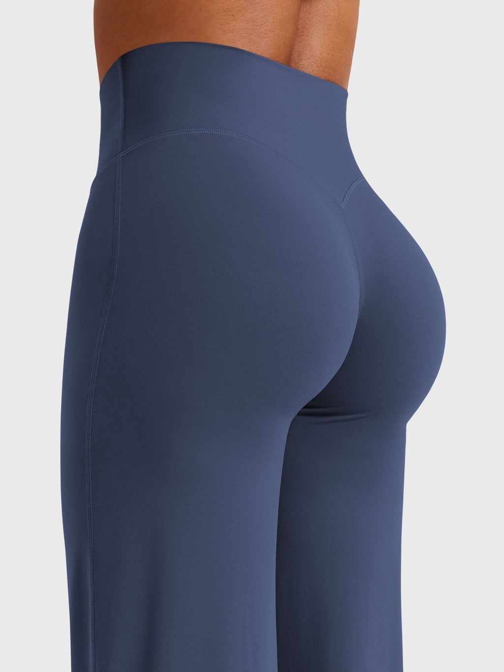 Navy blue women's high waist flared summer pants by Jesie-London, featuring a stylish and comfortable fit.